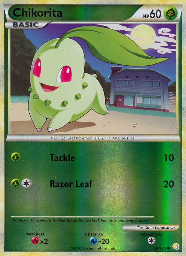 HeartGold SoulSilver Chikorita #59/123 reverse holo